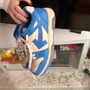 Off-White Out of Office Blue and White Sneakers